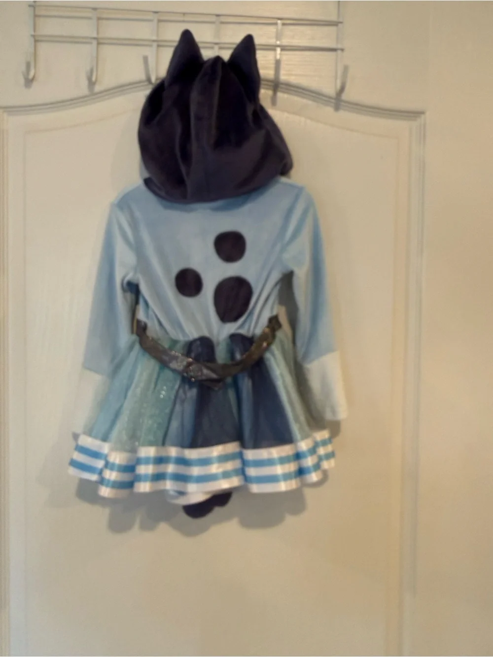 Spirit Halloween Bluey Toddler Girls blue tutu dress cosplay Costume sz 2T